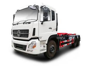 國五東風天龍后雙橋車廂可卸式垃圾車
